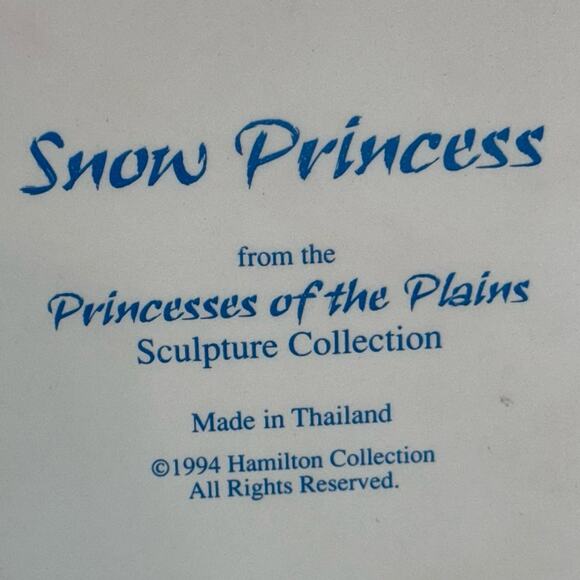 Snow Princess 1994 Princesses Of The Plains Sculpture Hamilton Collection - Picture 10 of 10